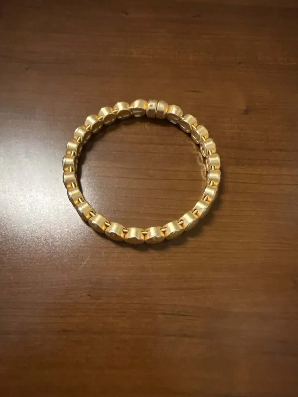 Plunder Design Mila Gold Hammered Stretch Bracelet - Picture 2 of 5
